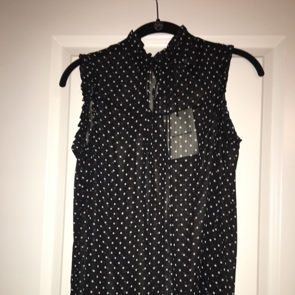 NWT Who What Wear sheer polka dot sleeveless top